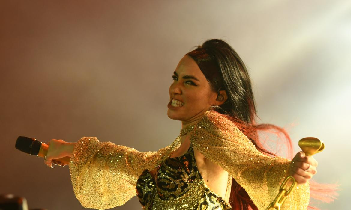 Lali en Vélez. Foto: Télam.