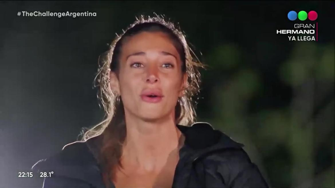 Sol Pérez emocionada por ganar The Challenge. Foto captura gentileza Telefé.