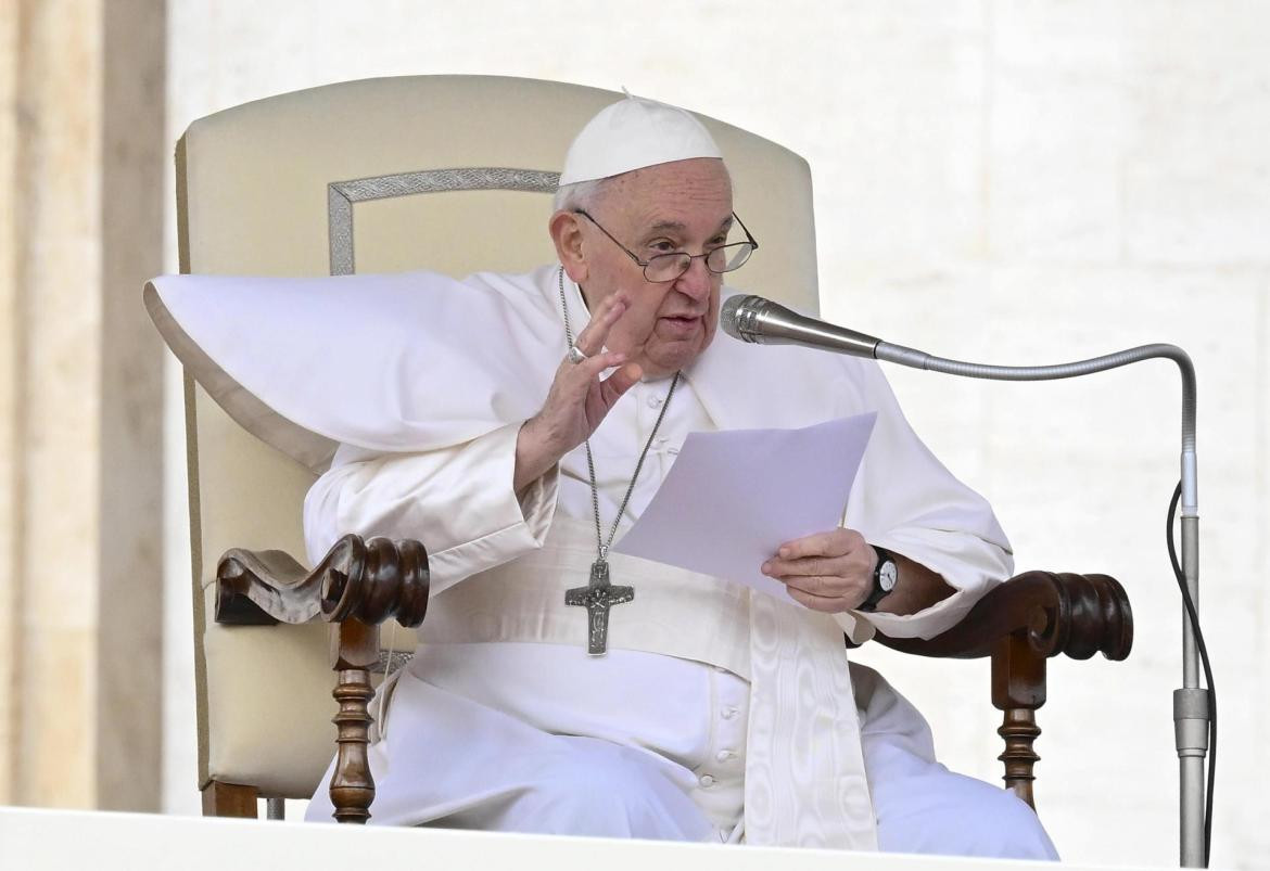 Papa Francisco en la audiencia general. Foto EFE.