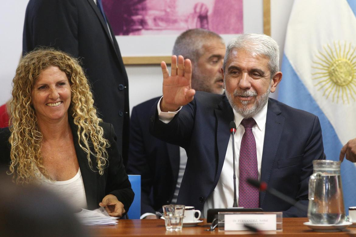 Aníbal Fernández expuso ante la Cámara de Diputados. Foto: NA.