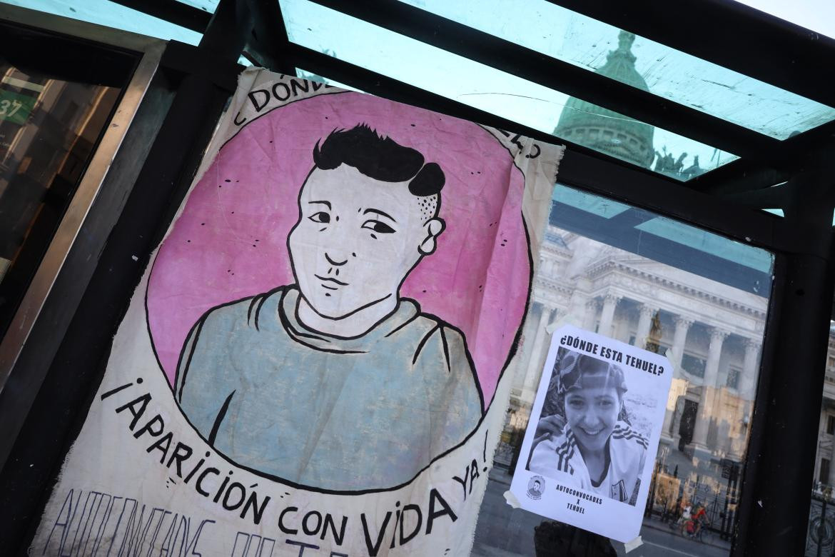 Marcha al Congreso por la desaparición de Tehuel de la Torre (2023). Foto: Télam.