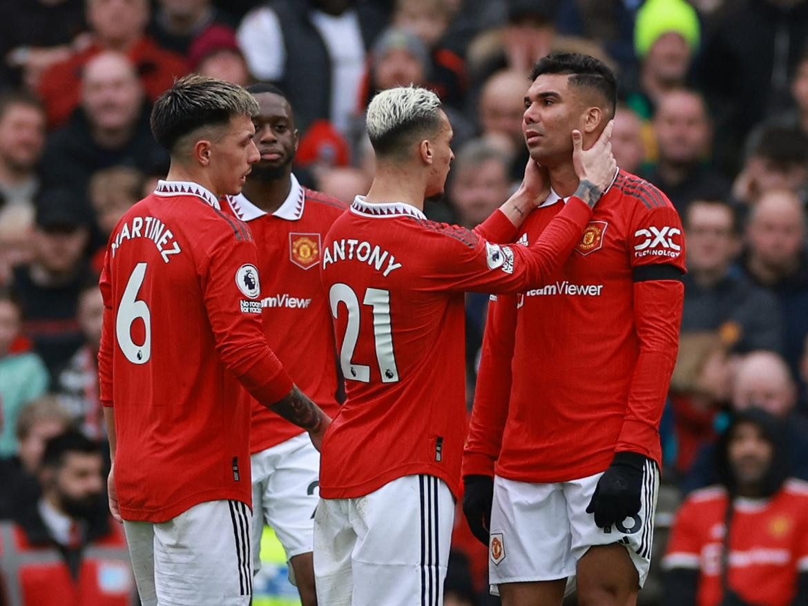 Casemiro; Manchester United vs. Southampton. Foto: Reuters.