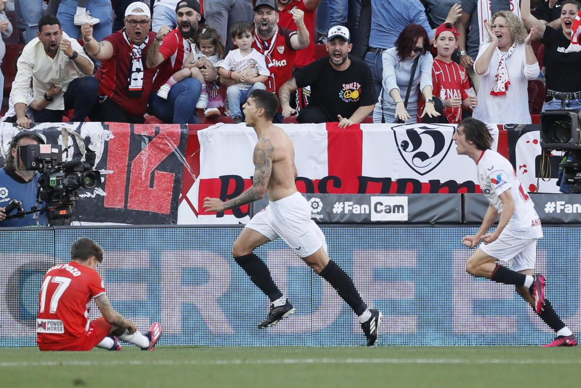 Erik Lamela; Sevilla vs. Almería. Foto: EFE.