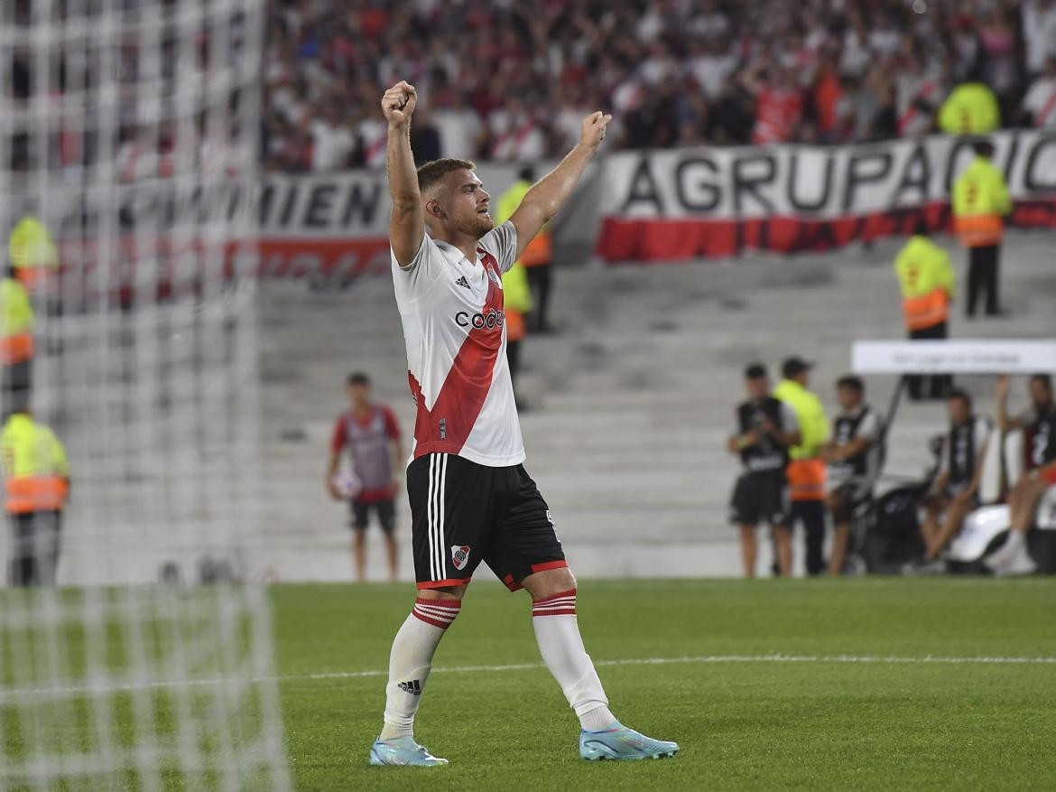 Show de Lucas Beltrán; River Plate vs. Godoy Cruz. Foto: Télam.