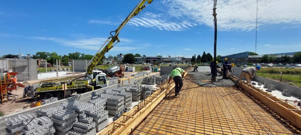 Obras en el Campus de la UNO. Foto: Intendencia de Merlo.