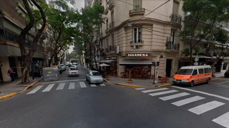 Cruce de calles en Recoleta donde balearon a un anciano para robarle el reloj.