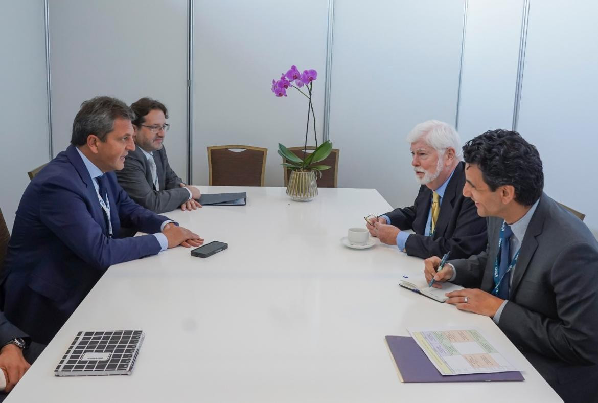 Sergio Massa; reunión anual del BID. Foto: Twitter @SergioMassa.