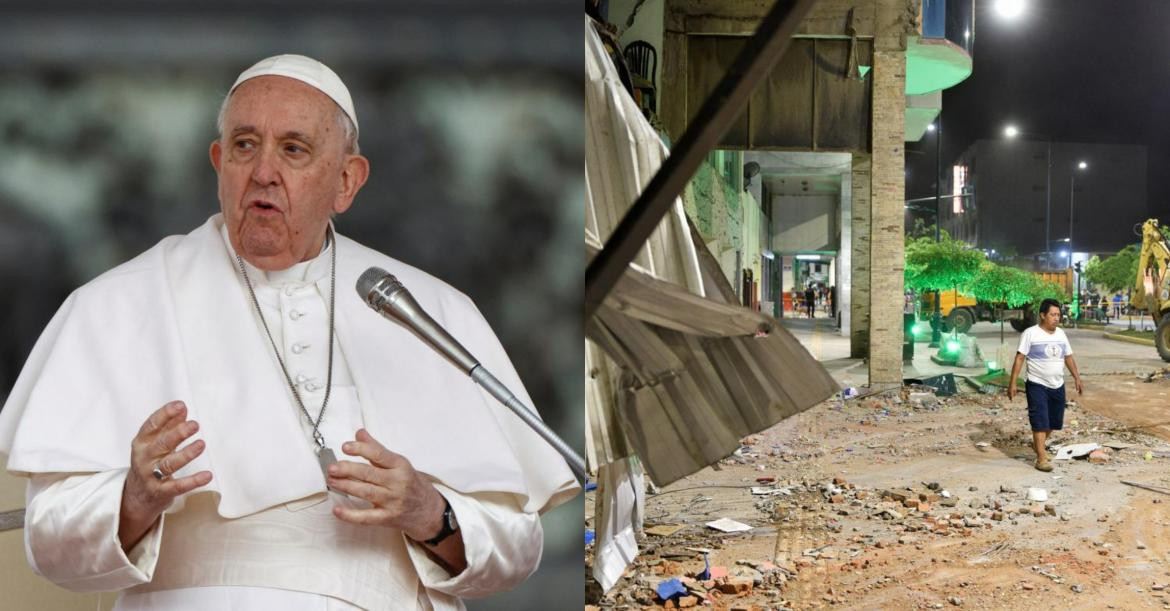 El papa Francisco se mostró solidario con Ecuador. Fotos: Reuters.