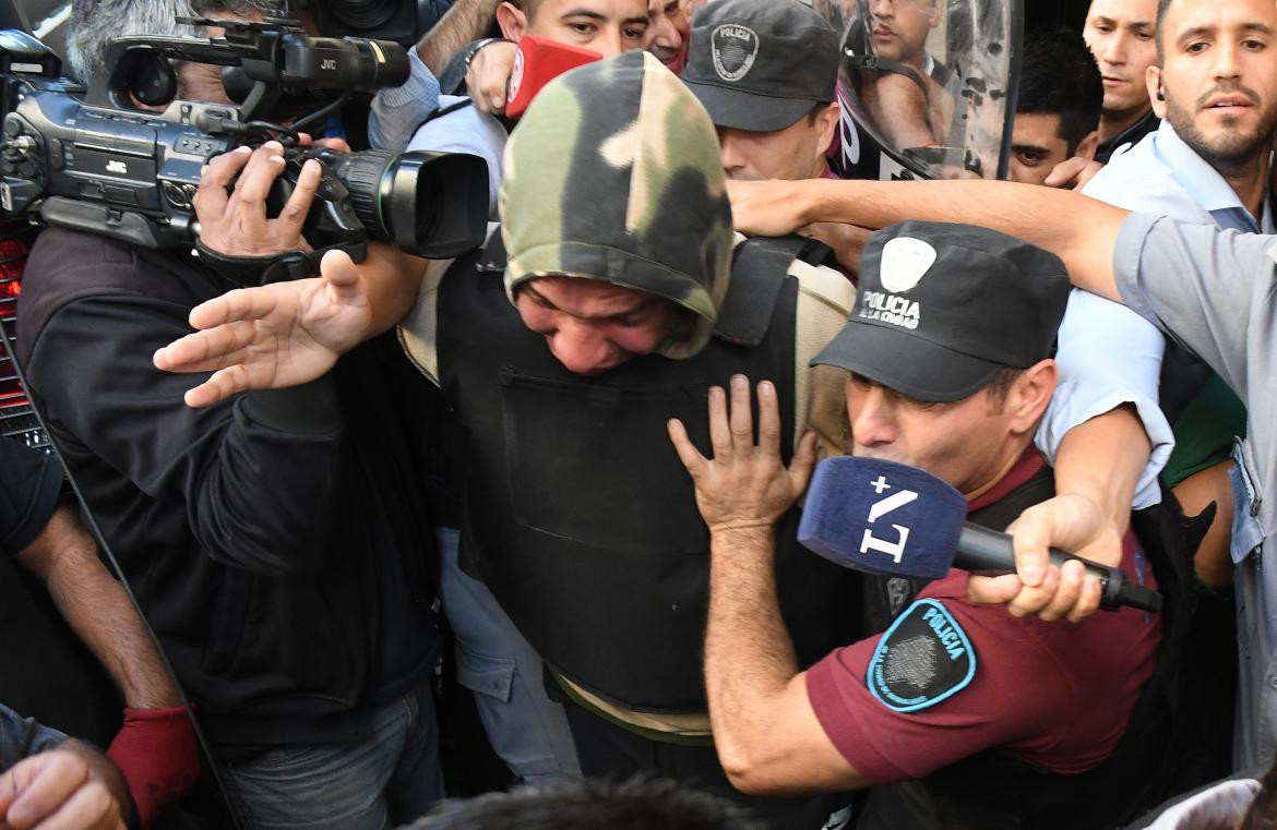 Marcelo Corazza, detenido. Foto: Télam.