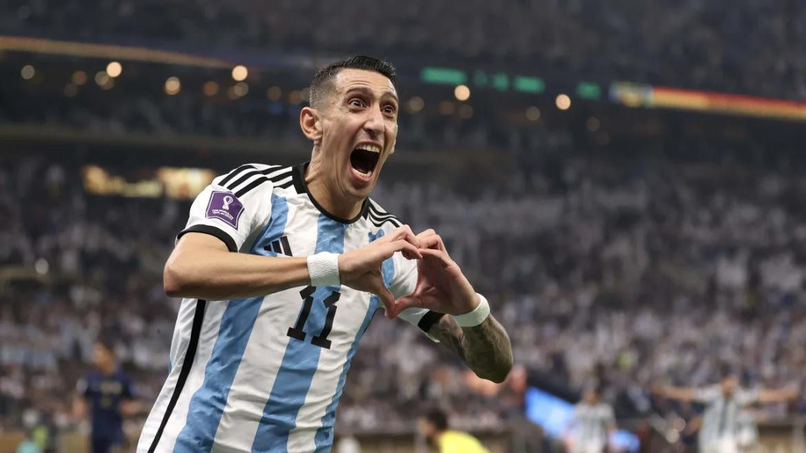 Ángel Di María vs Francia, Qatar 2022. Foto: REUTERS