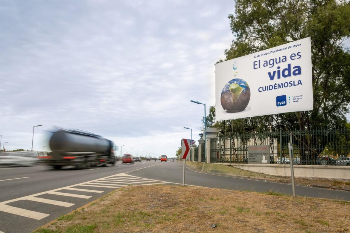 Campaña de Aysa en el Día Mundial del Agua. Foto: Prensa.