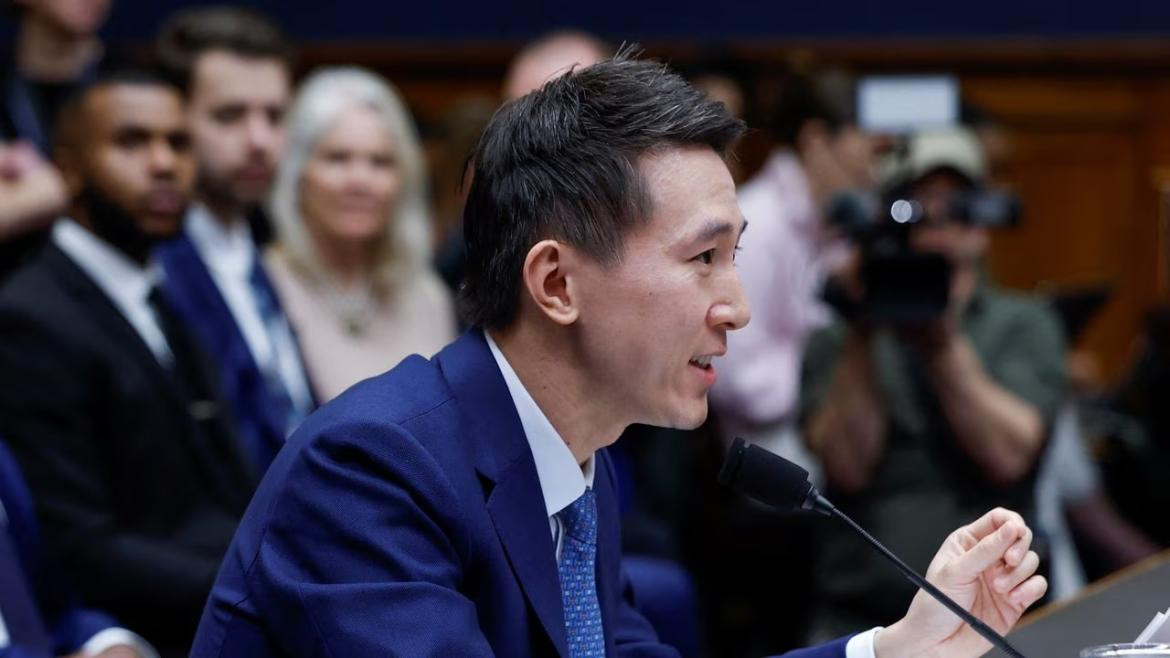 CEO de TikTok en el Congreso de EEUU. Foto: REUTERS