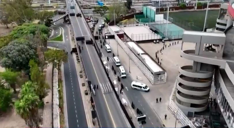 La llegada de la Selección Argentina al Monumental. Foto: captura de video.