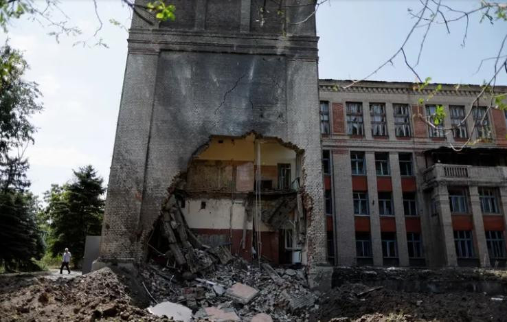 Ataque ruso en Kostyantynivka. Foto: REUTERS.