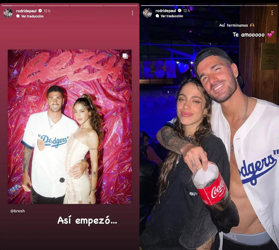 Las historias de De Paul. Fotos: Instagram.