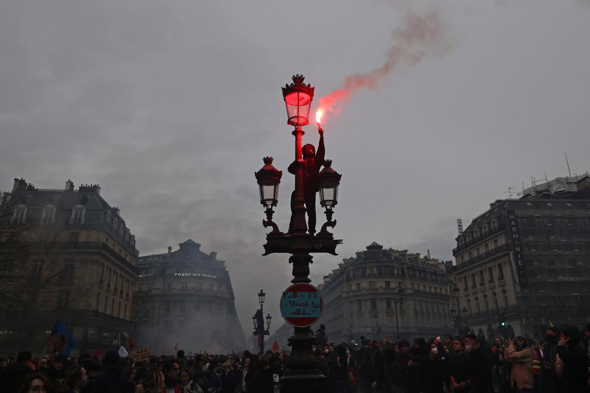 Protestas en Francia. Foto: EFE.