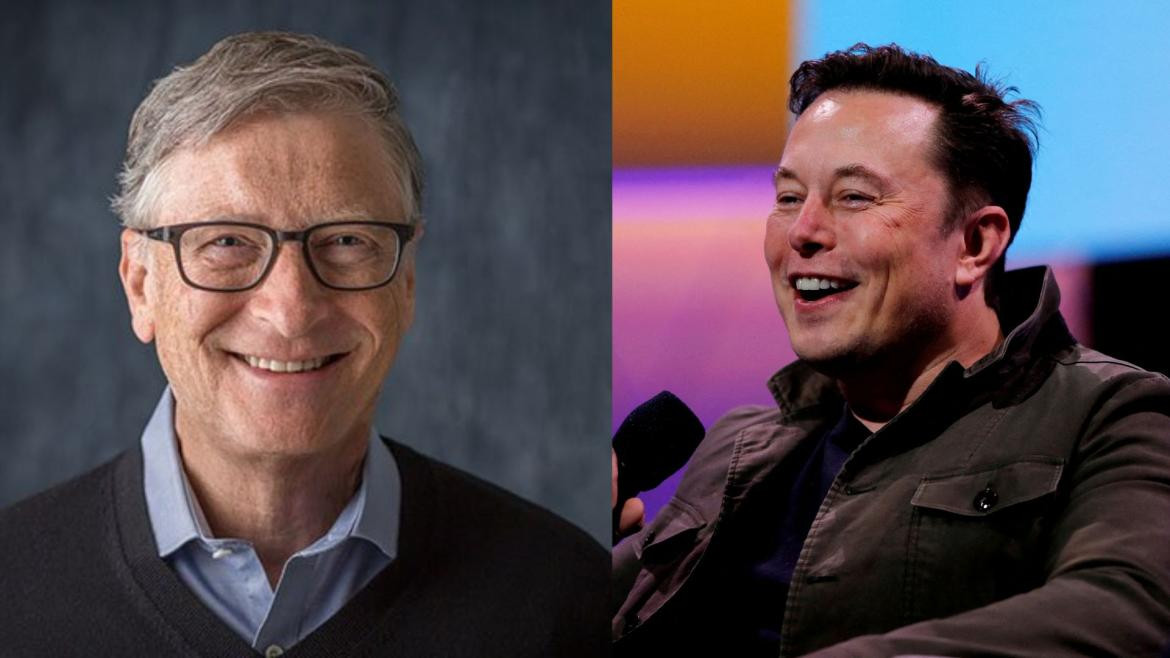 Elon Musk vs. Bill Gates. Foto: Twitter @elonmusk @billgates