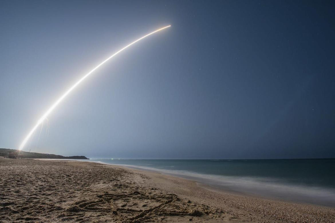 Imágenes del lanzamiento del satélite Ofek-13. Foto: EFE.