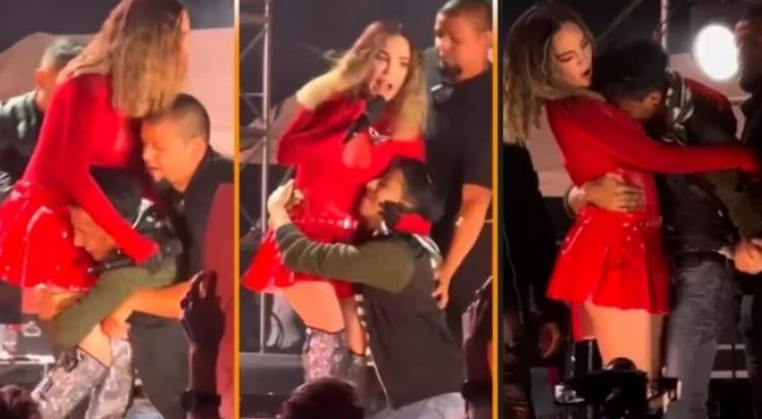 Belinda protagonizó un accidente con un fan. Foto: NA