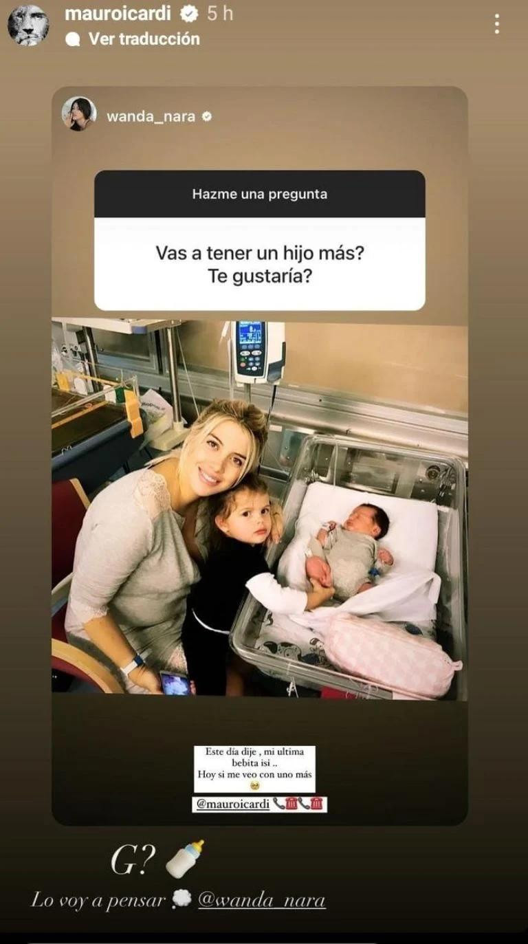 Historia de Instagram de Wanda Nara. Foto: NA