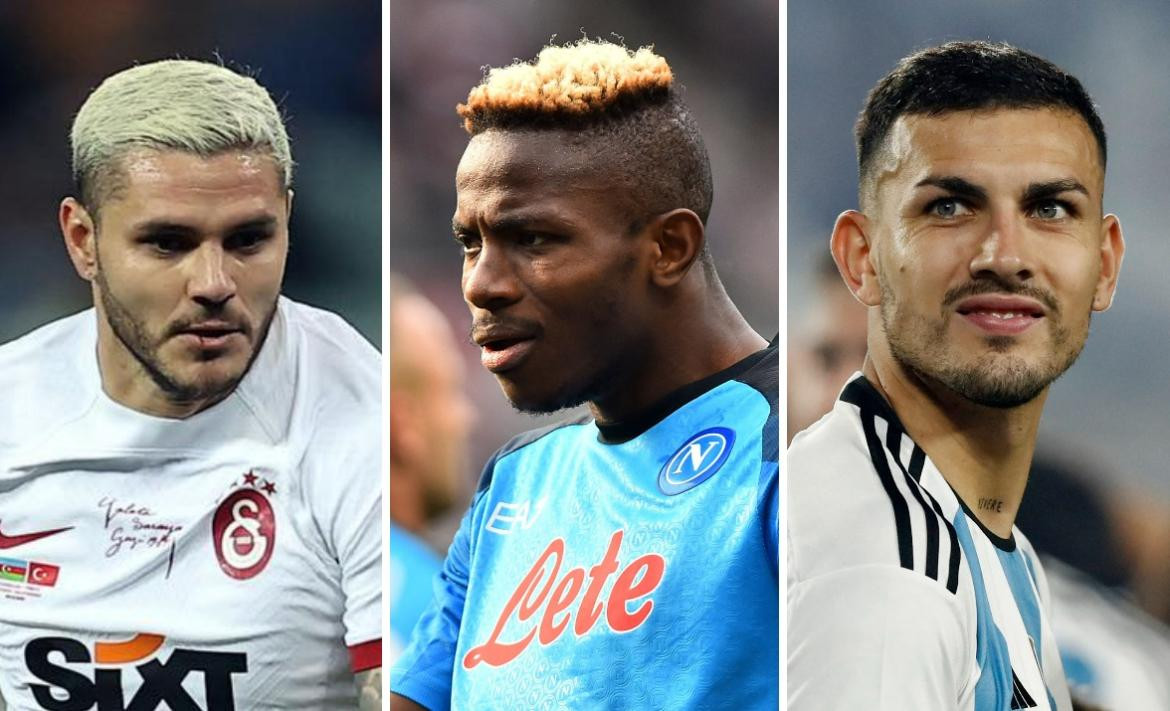 Icardi, Osimhen y Paredes. Foto: Reuters.