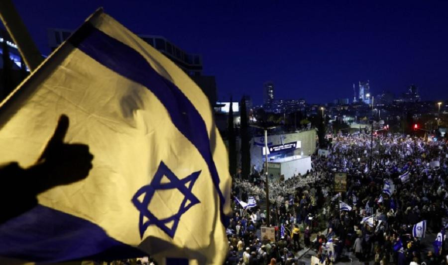 Masivas protestas en Israel en contra de la reforma judicial. NA