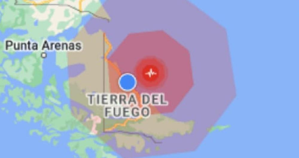 Sismo en Tierra del Fuego. Foto: captura.