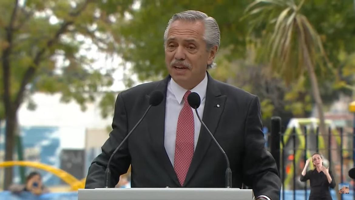 Discurso de Alberto Fernández. Foto: captura de video