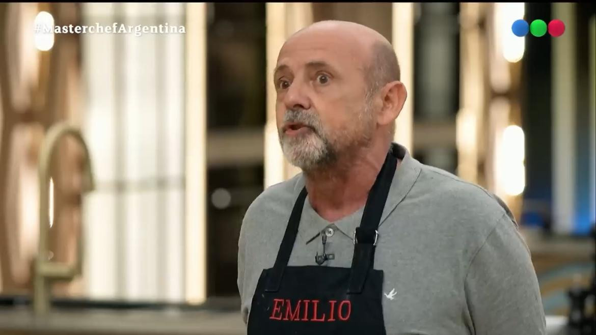 Emilio, el primer eliminado de Masterchef 2023. Foto Captura gentileza Masterchef.