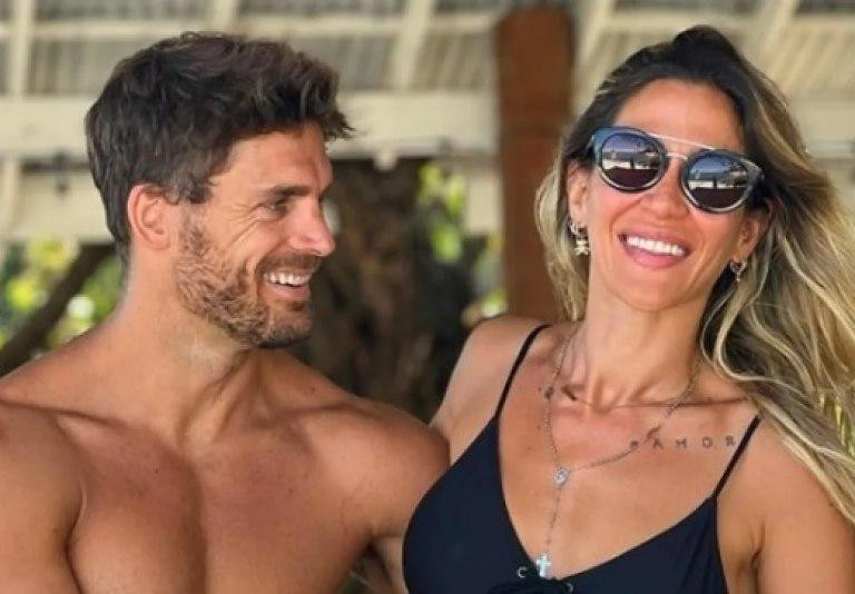 Jimena Barón junto a su pareja. Foto: NA.