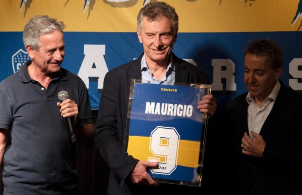 Mauricio Macri, junto a Andrés Ibarra. Foto: N/A