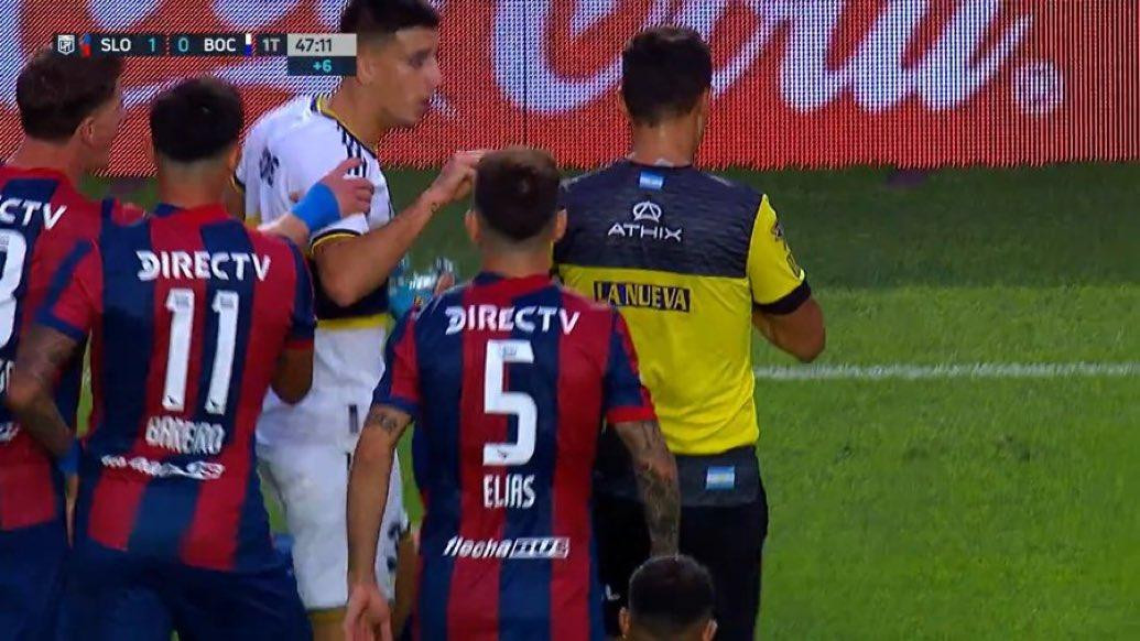 La polémica del clásico entre San Lorenzo y Boca. Foto: captura video