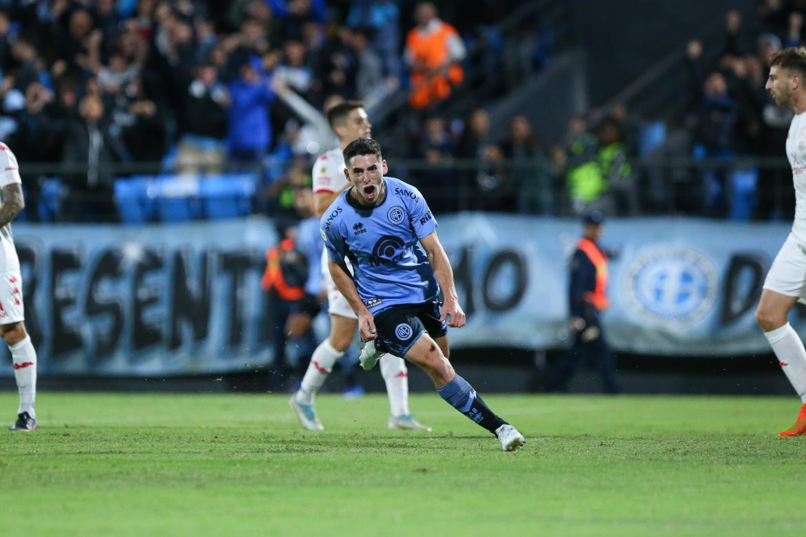 Festejo de Belgrano ante Huracan por la Liga Profesional. Foto: @Belgrano