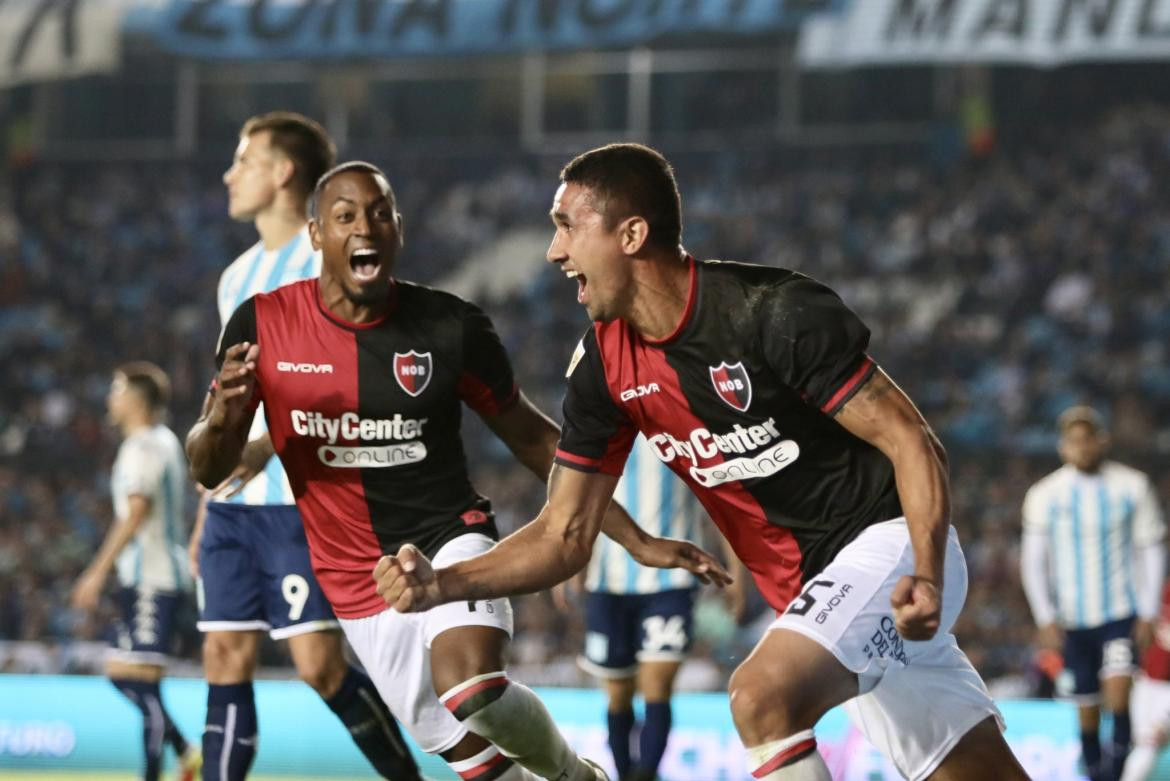 Festejo de Newells ante Racing por la Liga Profesional. Foto: @Newells