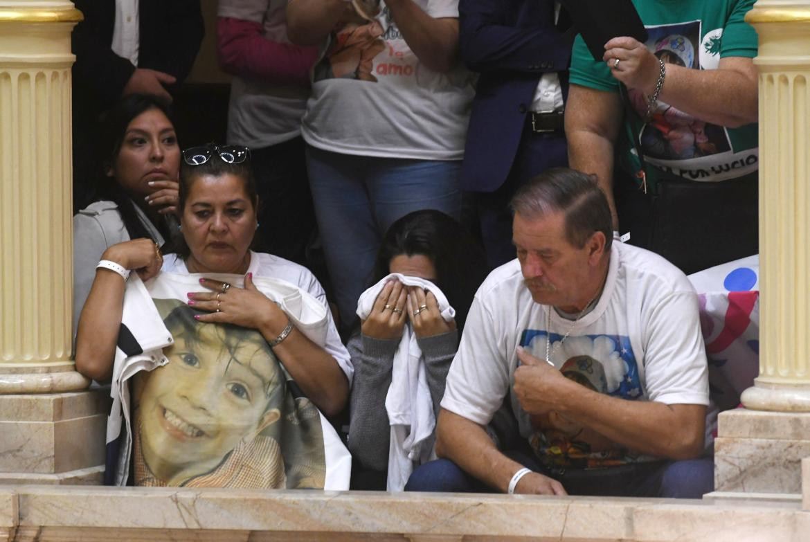 Los familiares de Lucio Dupuy. Foto: Télam.