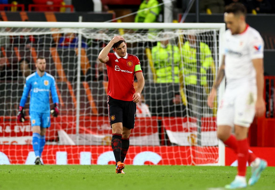 Harry Maguire; Manchester United vs. Sevilla. Foto: Reuters.