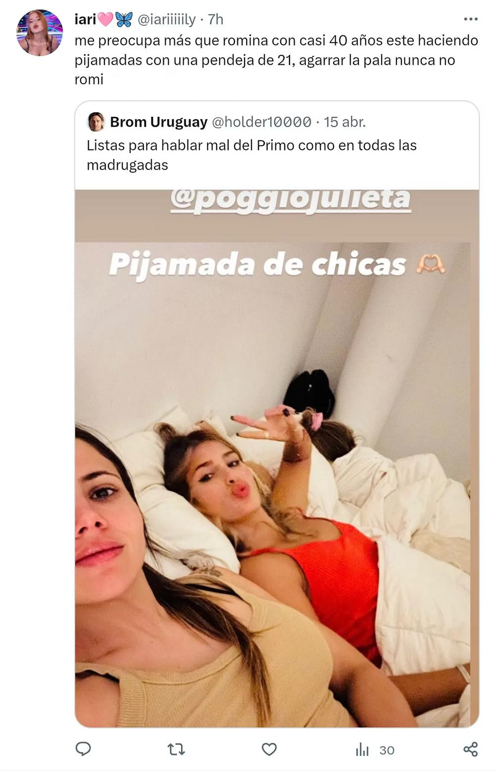 Las críticas para Romina de Gran Hermano. Foto: Twitter.