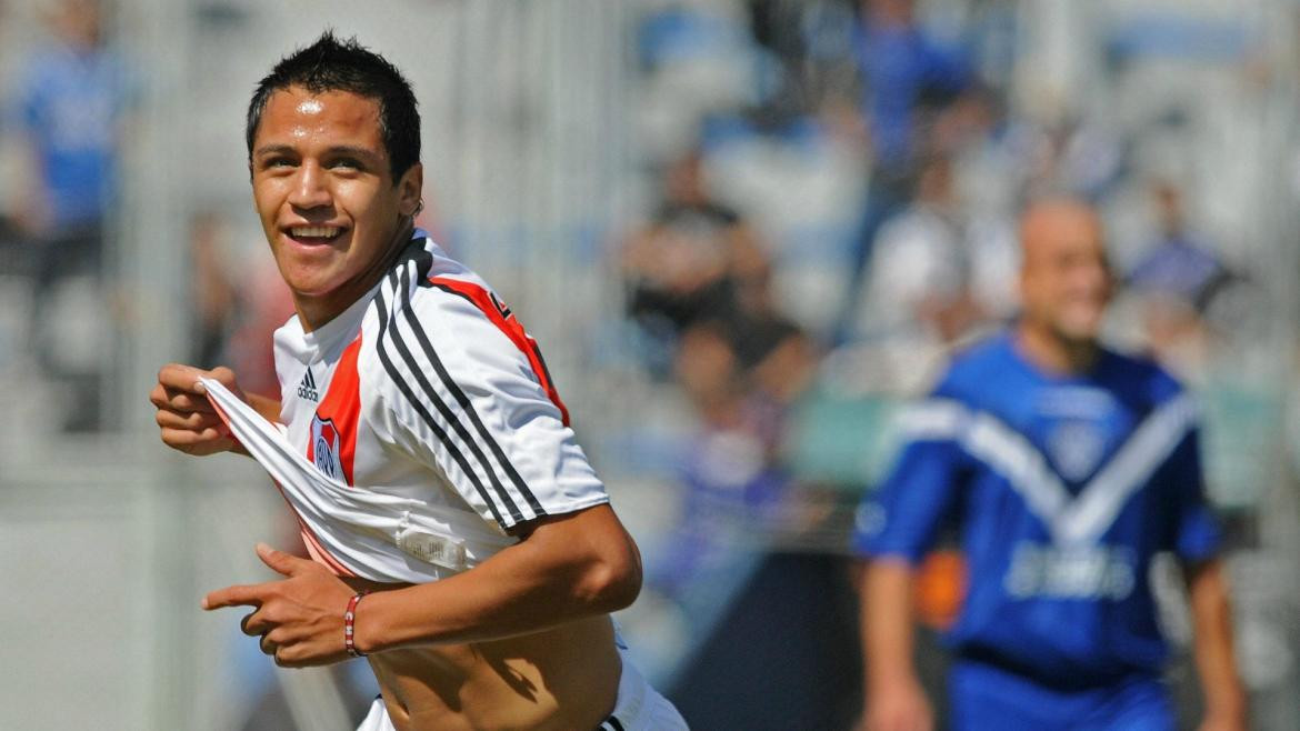 Alexis Sánchez en River. Foto: Archivo.