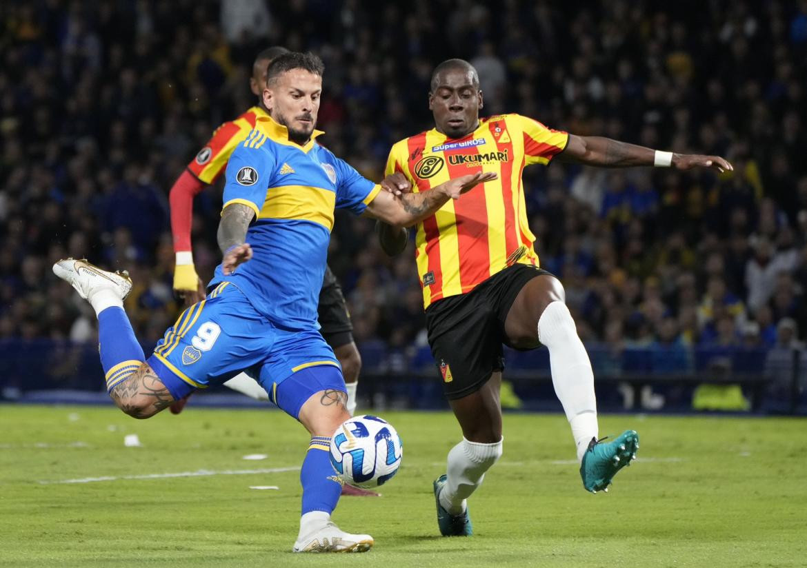 Darío Benedetto en Boca ante Deportivo Pereira por Copa Libertadores. Foto: @BocaJrsOficial