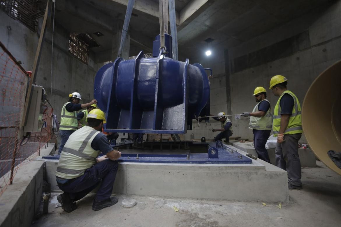 Obras de AySa para el Sistema Riachuelo. Foto: Prensa.