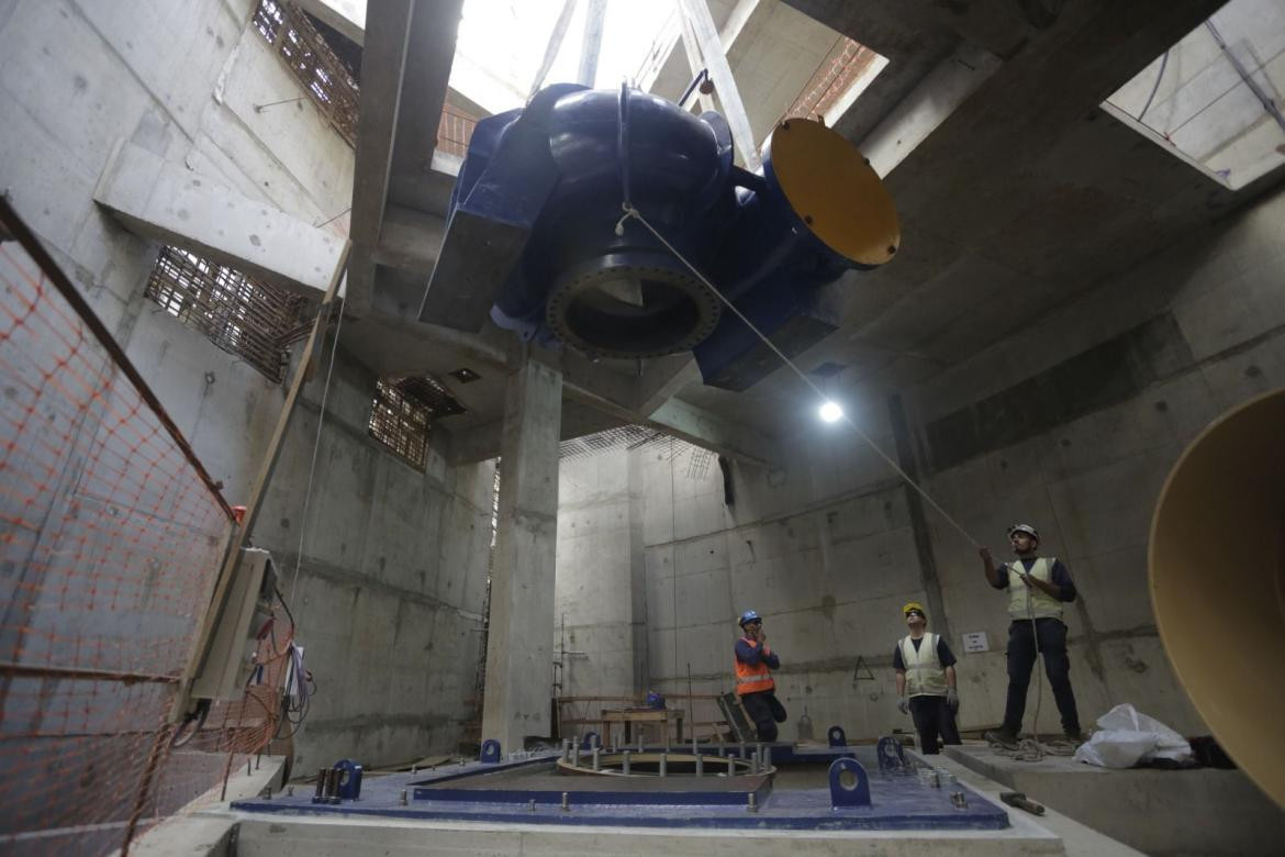 Obras de AySa para el Sistema Riachuelo. Foto: Prensa.