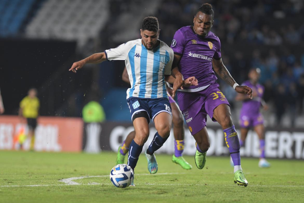 Racing vs Aucas, Copa Libertadores. Foto: Télam