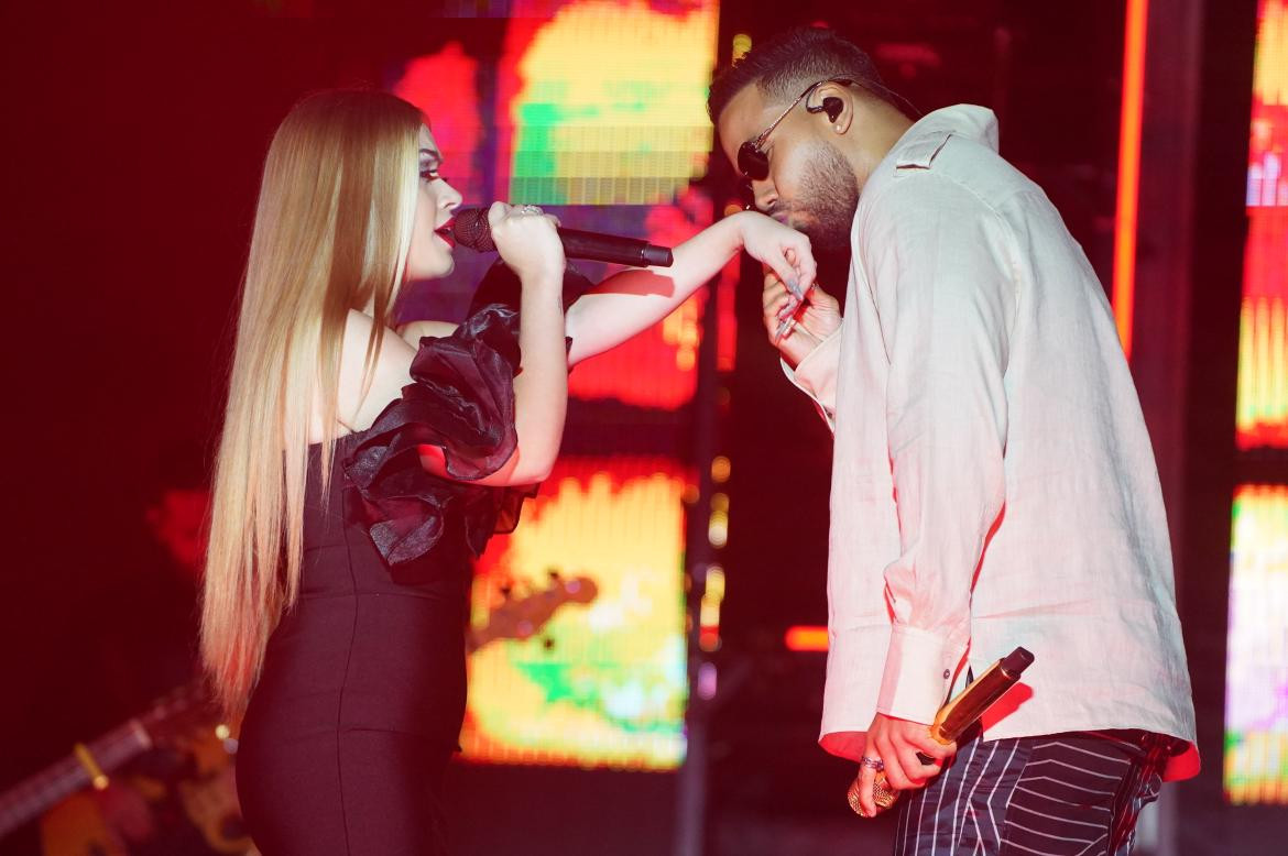 Romeo Santos en el estadio Vélez. Foto: prensa.