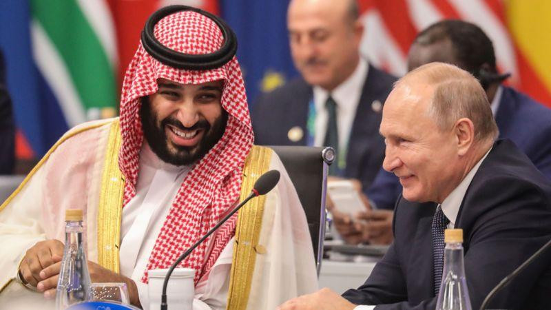 Vladimir Putin y el príncipe Mohammed Bin Salman en el G20 organizado en Argentina, en 2018 Foto: Getty Images.