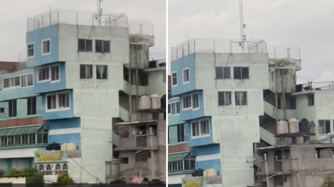 Raro edificio en México. Foto: captura.