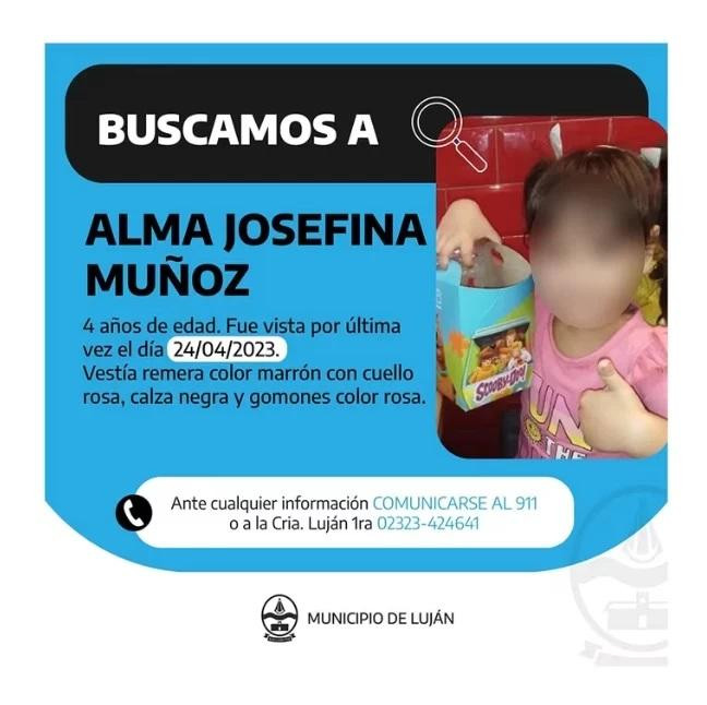 Niña muerta en Luján, redes sociales