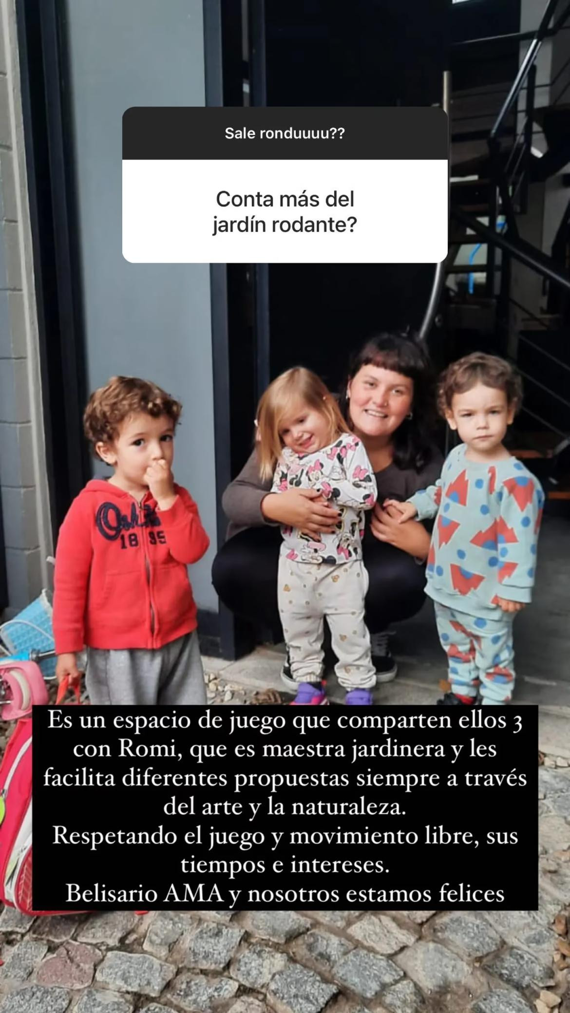 Juana contó detalles del jardín rodante. Foto: Instagram.