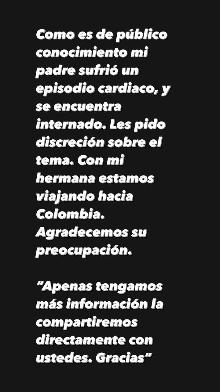 La historia que compartió Morena Rial sobre la salud de su padre. Foto: Instagram @moreerial.