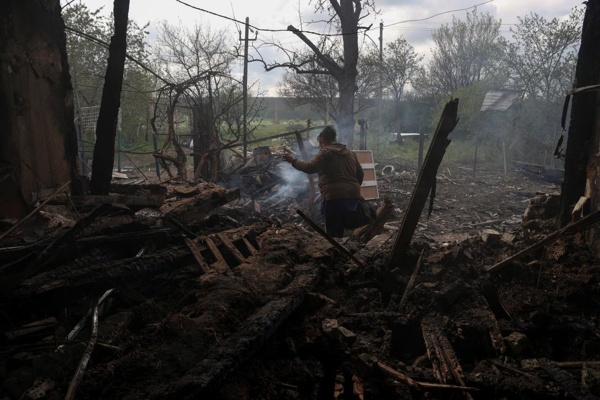 Destrucción de Donetsk. Foto: Reuters.