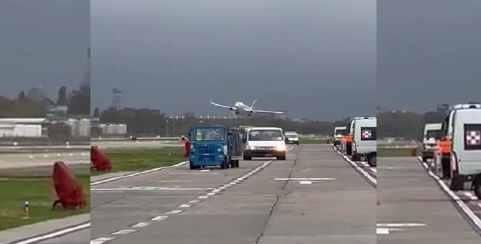 Fue un avión de Flybondi. Sucedió en Aeroparque Jorge Newbery. Foto: NA.	